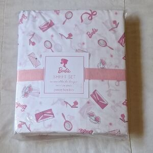 Barbie Sheet Set by Pottery Barn Kids - Pink and White